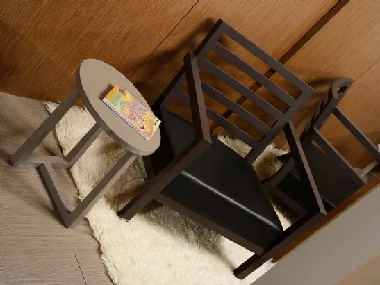 Tavolino rotondo in legno Trekk Line di Fratelli Elli