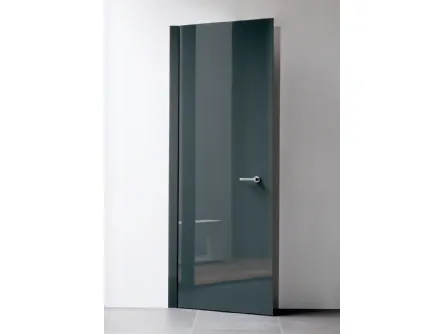 Porta a battente con anta in ardesia a ricoprire lo stipite in alluminio Level di Albed