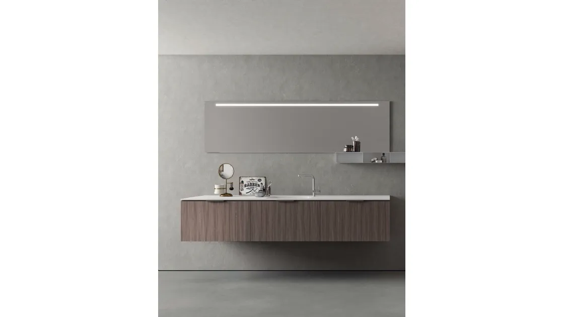 Mobile da Bagno sospeso in melaminico Drop 07 di Novello