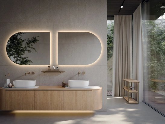 Mobile da Bagno sospeso Elle 01 in rovere di Novello