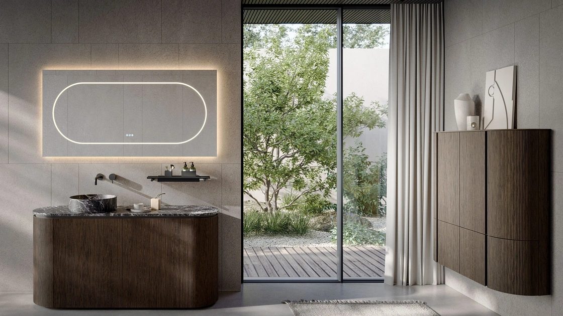 Mobile da Bagno a terra Elle 02 in rovere di Novello