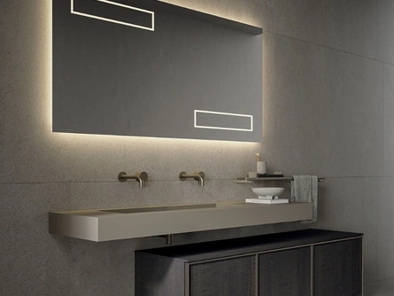 Mobile da Bagno sospeso Quari New 05 in rovere fumo di Novello