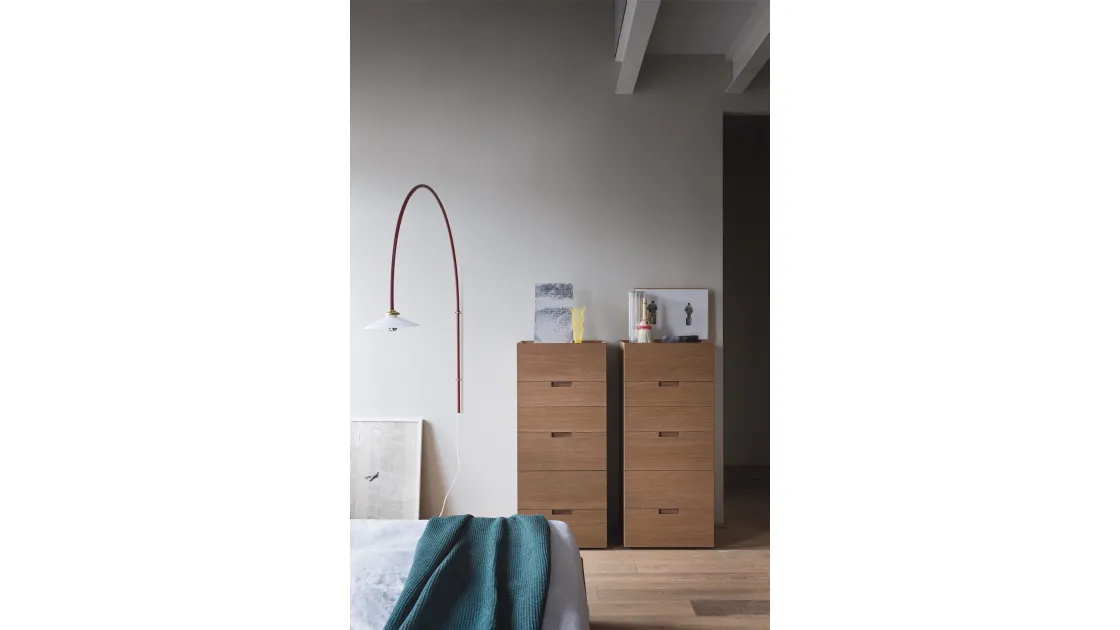 Cassettiera Quarantacinque in legno di Rovere Miele di Novamobili