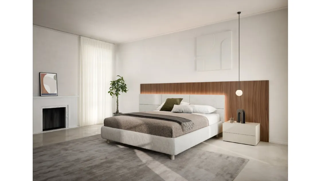 Comodino in laccato lucido Easy System di Novamobili