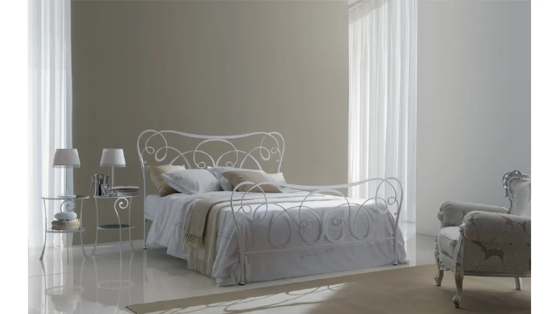 Letto in ferro battuto con testiera Altea di Bontempi