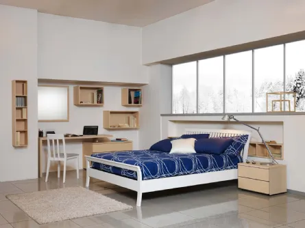 Letto in legno con testiera Sharon di Fratelli Elli