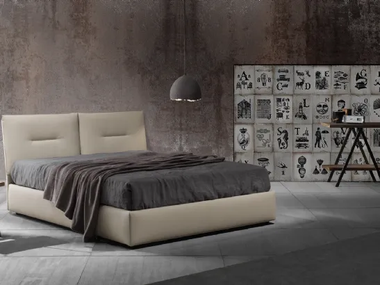 Letto in ecopelle con box contenitore Zoè uno Ring 28 di Excò