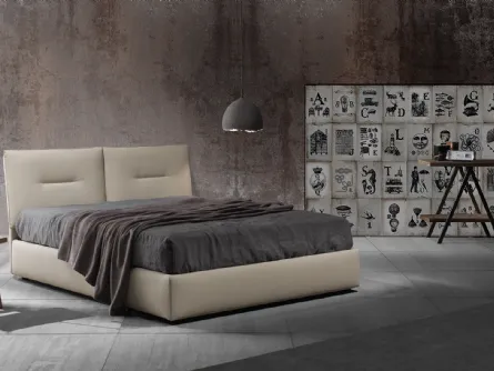 Letto in ecopelle con box contenitore Zoè uno Ring 28 di Excò