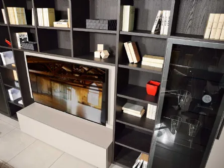 Libreria a muro in legno Ciack di Fratelli Elli