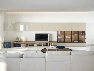 Parete Attrezzata Wall 30 04 in laccato opaco di Novamobili