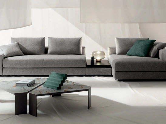 Divano con penisola Kuba Plain di Nicoline