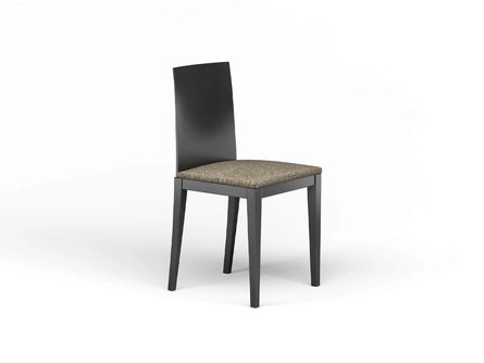 Sedia Layer in legno con seduta imbottita di Fratelli Elli