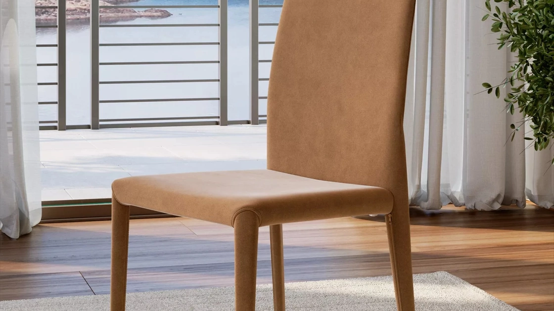 Sedia Margharet in pelle di Bontempi