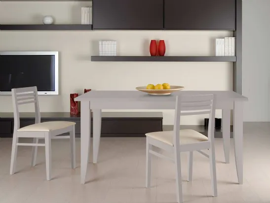 Tavolo rettangolare in legno laccato opaco Paris di Fratelli Elli