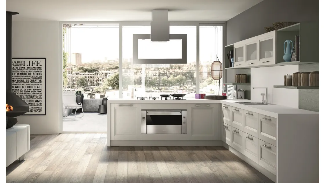 Cucina Classica con penisola Alba 02 di Essebi