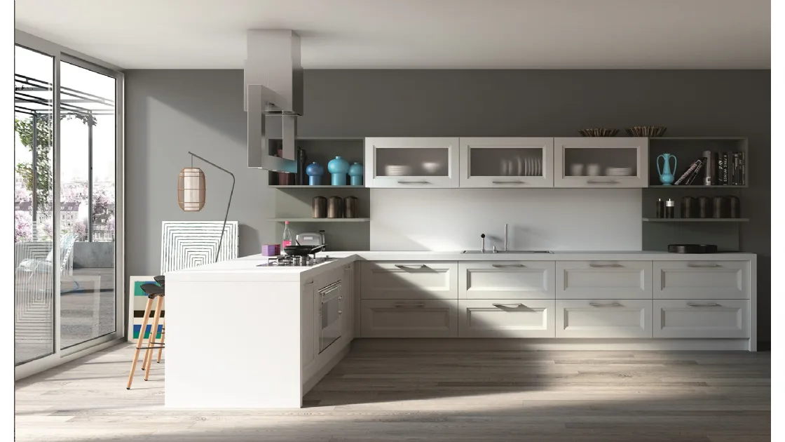 Cucina Classica con penisola Alba 08 di Essebi