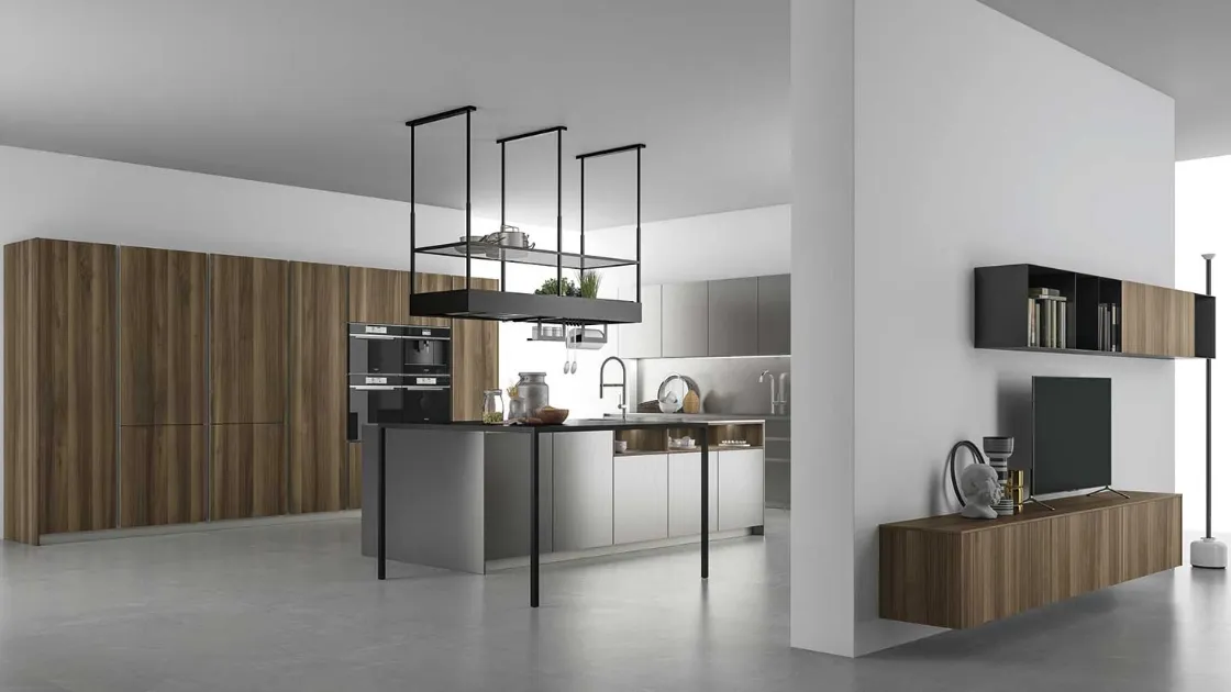 Cucina Design lineare con finiture di pregio Aspen 001 di Doimo Cucine