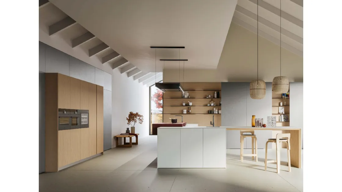 Cucina Design con isola D12 e D23 Progetto 2 di Doimo Cucine