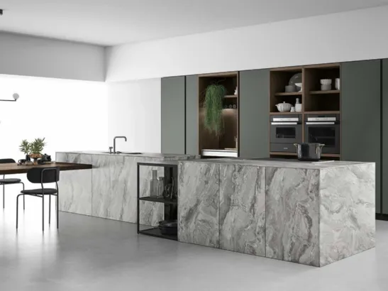 Cucina Design con isola Aspen 001 di Doimo Cucine