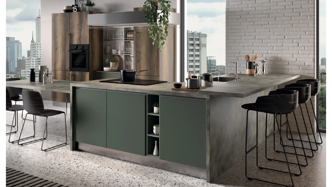 Cucina Moderna con penisola Azimut 02 di Essebi
