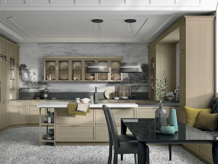 Cucina Moderna angolare in rovere D23 002 di Doimo Cucine