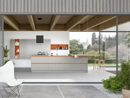 Cucina Moderna con isola Gloss composizione 03 di Essebi