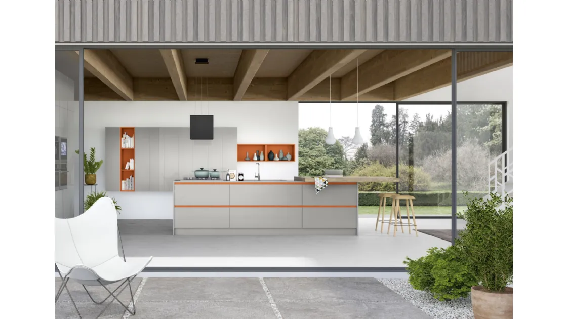 Cucina Moderna con isola Gloss composizione 03 di Essebi