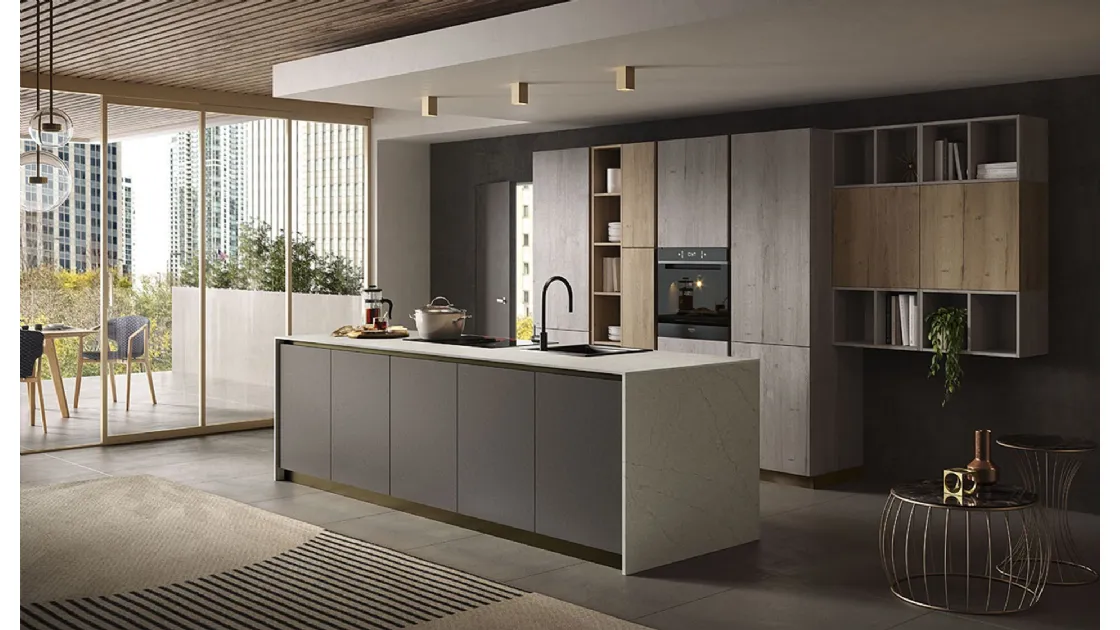Cucina Moderna con isola Just24 01 di Essebi