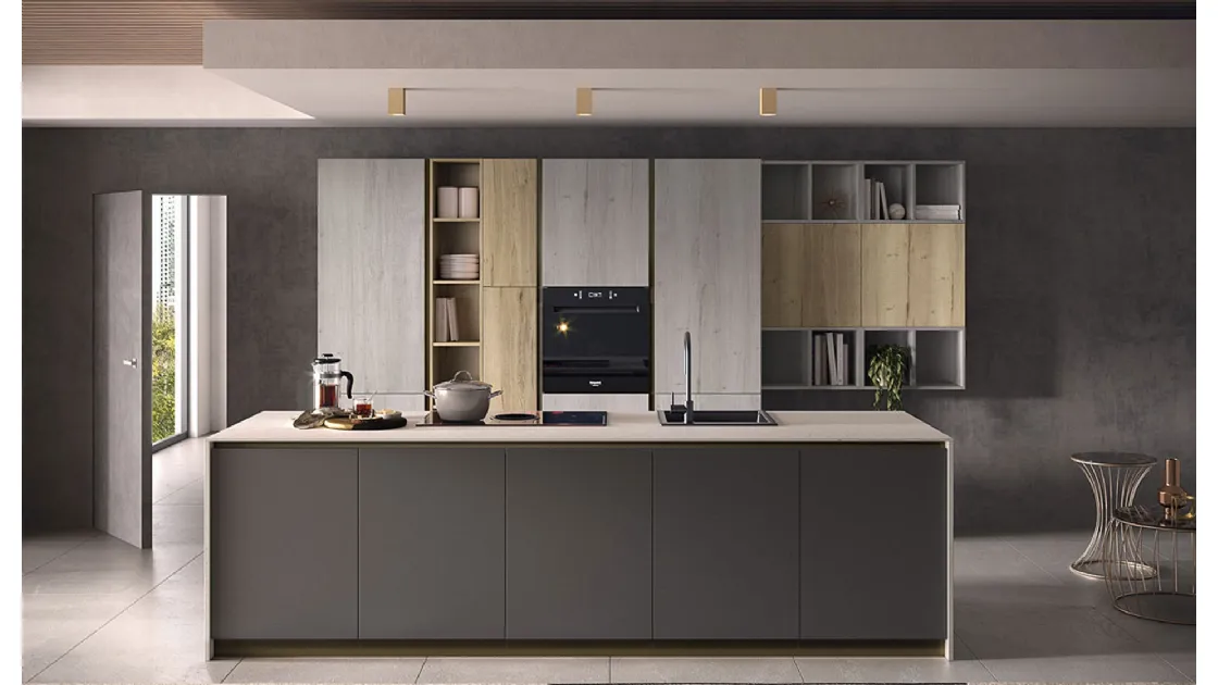 Cucina Moderna con isola Just24 01 di Essebi