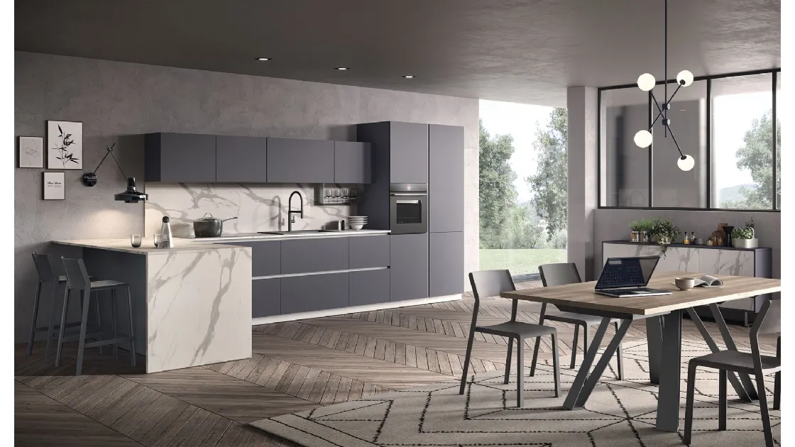 Cucina Moderna con penisola Just24 05 di Essebi