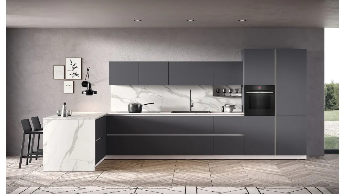 Cucina Moderna con penisola Just24 05 di Essebi