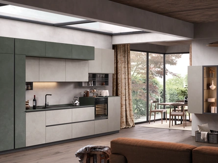 Cucina lineare Moderna Materia 01 di Essebi