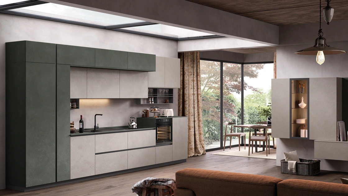 Cucina lineare Moderna Materia 01 di Essebi