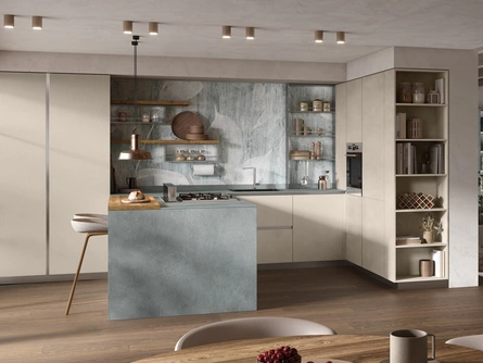 Cucina Moderna con penisola Materia 03 di Essebi