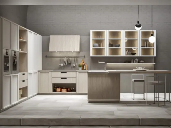 Cucina Moderna angolare in legno di Rovere Eclettica 05 di Scandola