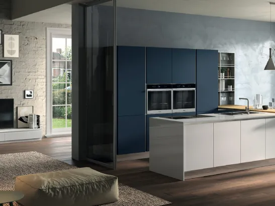 Cucina Moderna con penisola Seta 04 di Essebi