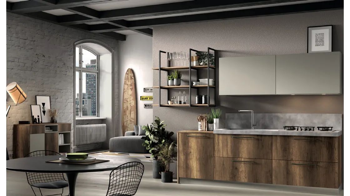 Cucina Moderna lineare Seta 08 di Essebi