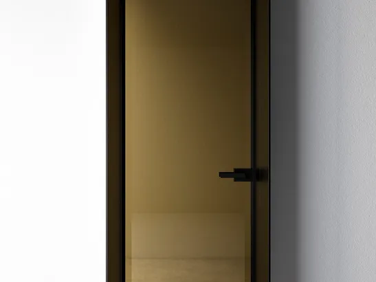 Porta battente per interni Entre-Deux-Battente in vetro con telaio in alluminio di Albed